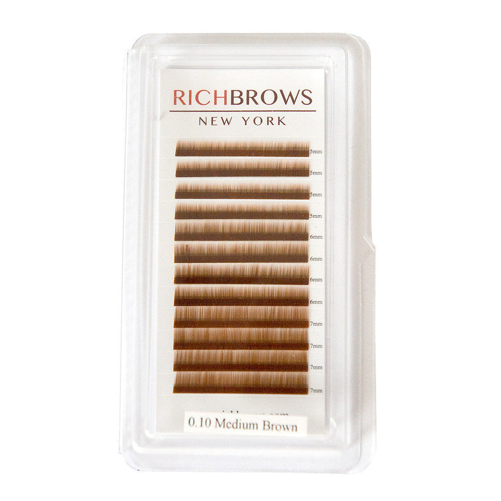 EYEBROW EXTENSIONS TRAY - COLOR: MEDIUM BROWN