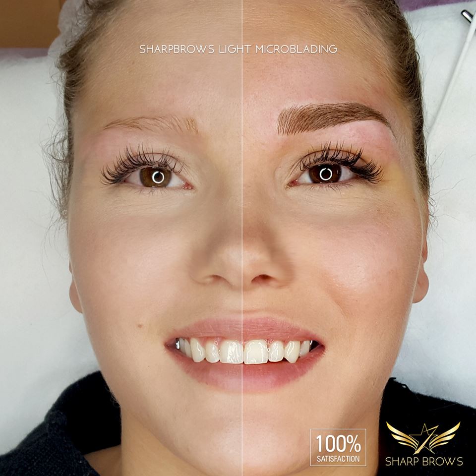 Light microblading Online training + certification for SharpBrows Academy student
